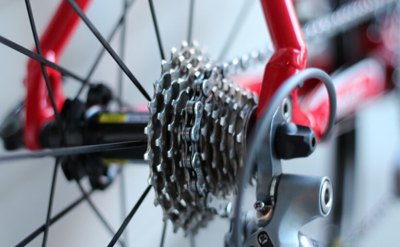 selective focus photo of bicycle part