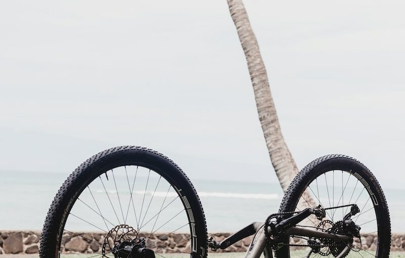 black bicycle on green grass field during daytime